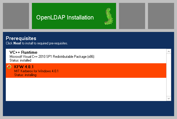 OpenLDAP for Windows Prerequisites