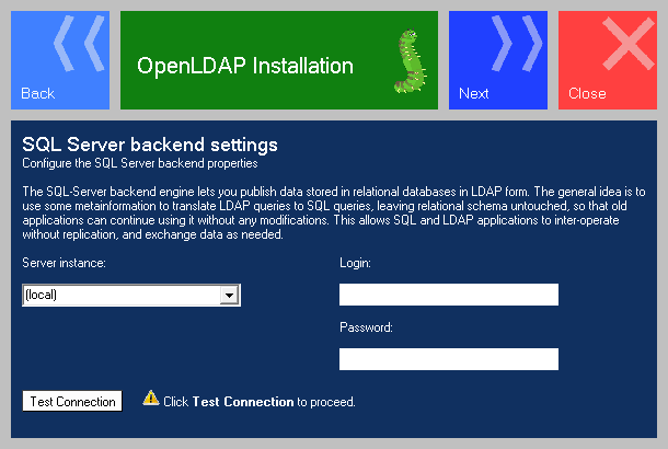 OpenLDAP for Windows LDAP-Backend