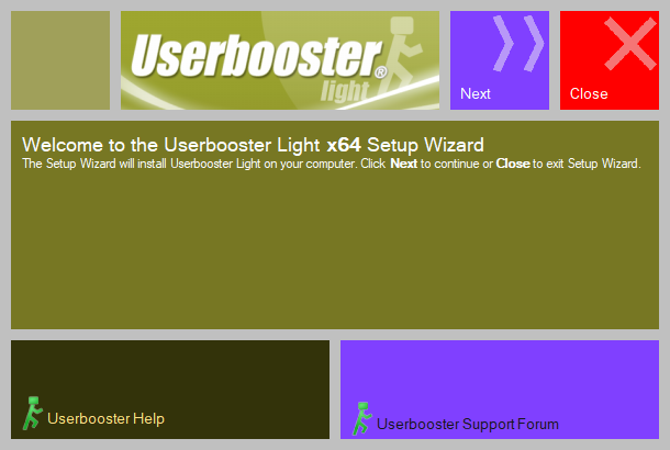 Userbooster Light installation assistant